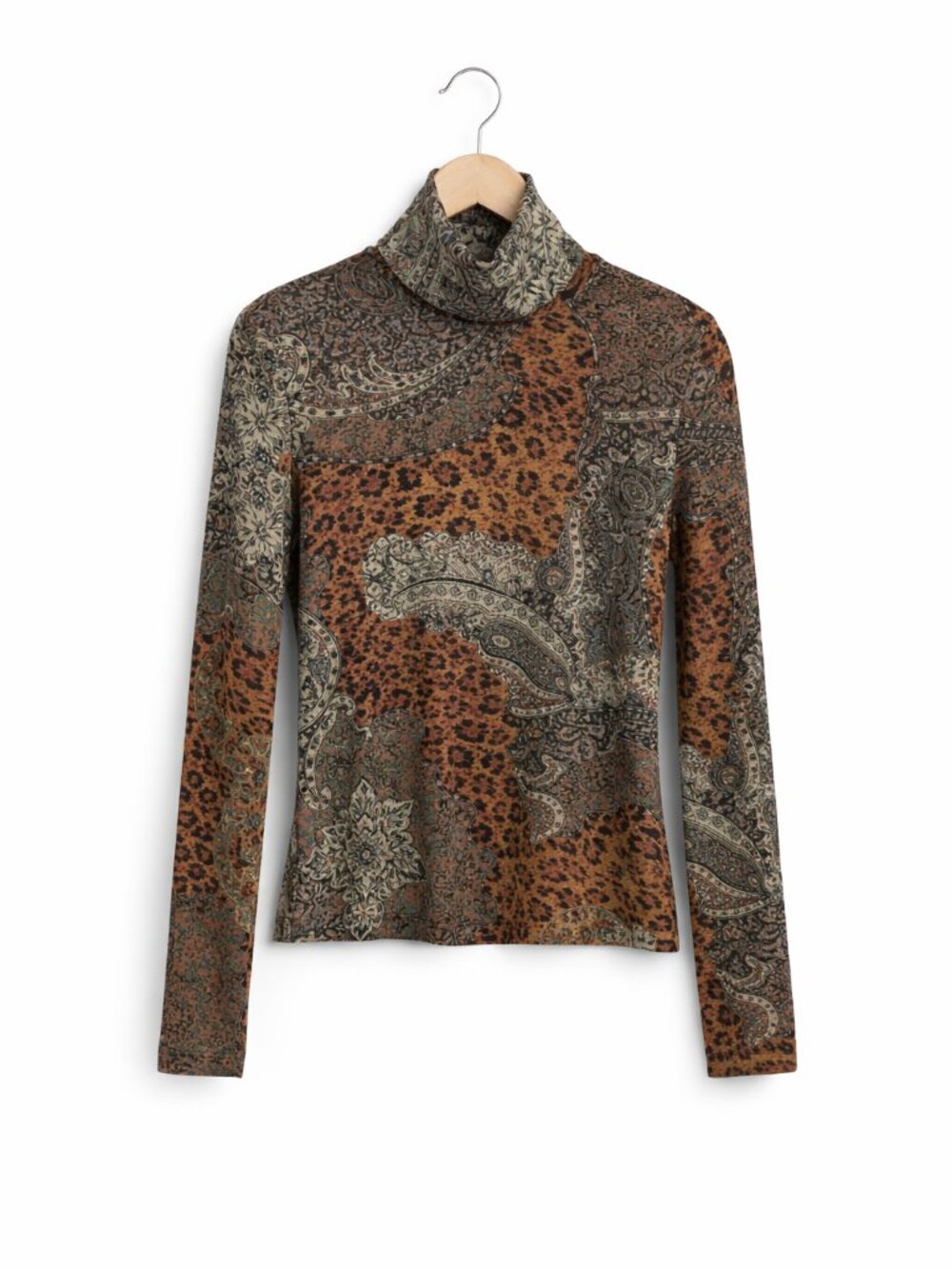 BELLESSA | Green & Orange Leopard Y2K Top – Women’s Small